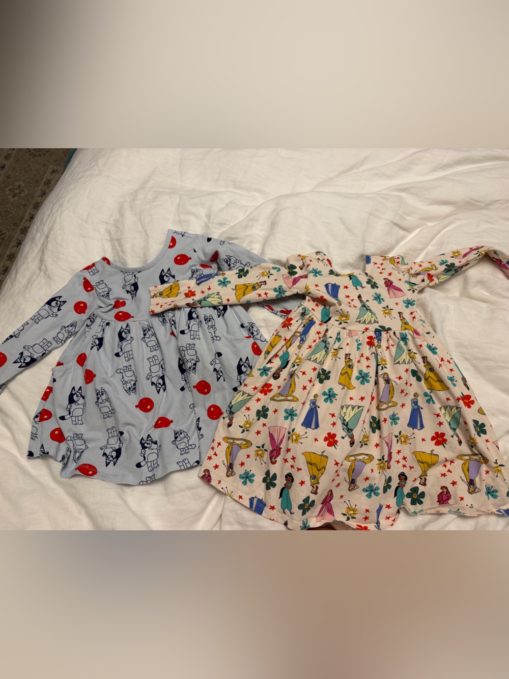 Two Hanna Andersson Disney Dresses- Bluey and Princesses